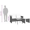 vidaXL sofas&aelig;t til haven 3 dele med hynder polyrattan lysegr&aring;