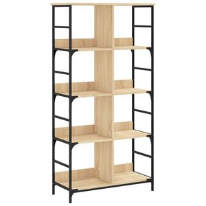 vidaXL bogreol 78,5x33x153 cm konstrueret tr&aelig; sonoma-eg