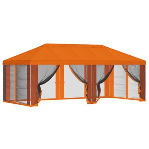 vidaXL Gazebo Cover med sidev&aelig;gge 6 x 3 m Orange Polyester 190