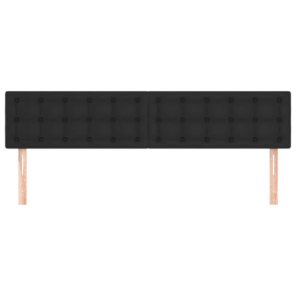 vidaXL sengegavle 2 stk. 90x5x78/88 cm kunstlæder sort