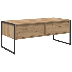 vidaXL Sofabord med skuffe Artisan eg 100 x 46 x 40 cm Konstrueret tr&aelig;