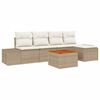 vidaXL Havesofa S&aelig;t 6 stk. Beige og creme polyrattan