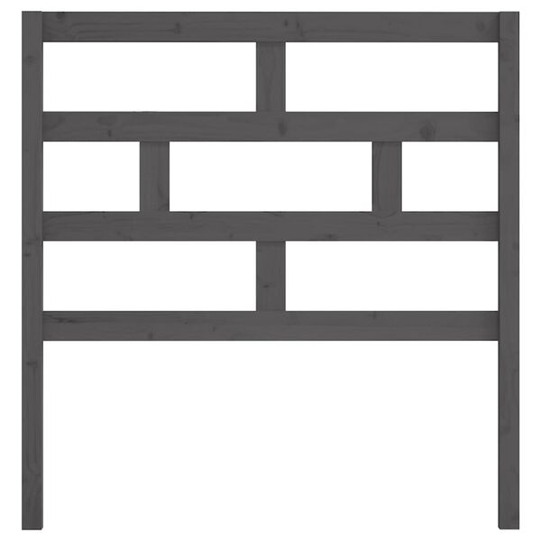 vidaXL sengegærde 106x4x100 cm massivt fyrretræ grå