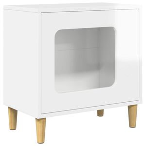 vidaXL Kat Hus Gloss Hvid 51 x 30 x 52 cm Konstrueret tr&aelig;