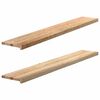 vidaXL vindueskarme 2 stk ubehandlet 160x25x2 cm massivt egetr&aelig;