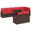 vidaXL Havesofa S&aelig;t 9 stk. Brun Poly rattan