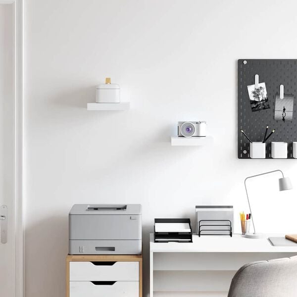 vidaXL v&aelig;ghylder 2 stk. 23x23,5x3,8 cm MDF hvid