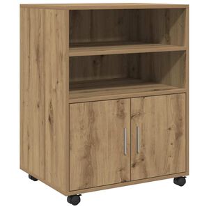 vidaXL rullebord 60x48x81 cm konstrueret tr&aelig; egetr&aelig;sfarve