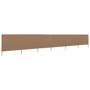 vidaXL 6-panels l&aelig;sejl stof 800 x 80 cm gr&aring;brun
