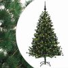 vidaXL Kunstigt juletr&aelig; med julekugle 210 cm 300 LED'er Varm hvid