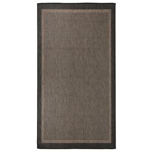 vidaXL fladv&aelig;vet udend&oslash;rst&aelig;ppe 80x150 cm m&oslash;rkebrun