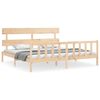 vidaXL sengeramme uden madras 200x200 cm massivt fyrretr&aelig;