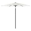 vidaXL parasol med st&aring;lstang 223x223x213 cm hvid