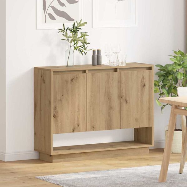 vidaXL Sideboard Artisan Egetr&aelig; 97 x 29 x 75 cm Konstrueret tr&aelig;