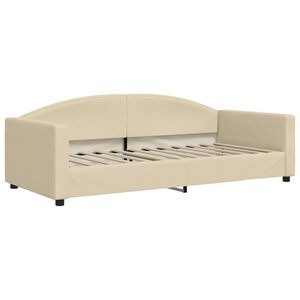 vidaXL daybed 90x200 cm stof cremefarvet