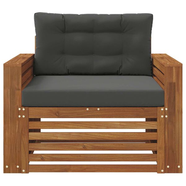 vidaXL Udend&oslash;rs sofagruppe Soli Akacietr&aelig; og polyester Naturfarvet