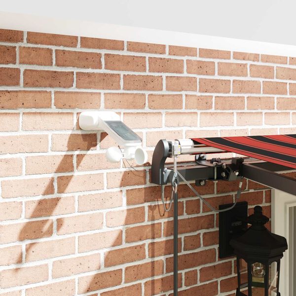 vidaXL markise m. LED + vindsensor 400x350 cm automatisk orange/brun