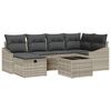 vidaXL Sofa S&aelig;t 7 stk. Lys Gr&aring; og Gr&aring; polyrattan