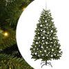 vidaXL Kunstigt Hinged Juletr&aelig; Gr&oslash;n 180 cm PVC og St&aring;l 300 LED'er