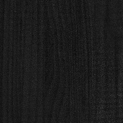 vidaXL sengestel 100x200 cm massivt fyrretræ sort