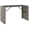 vidaXL barbord med glasplade 185x80x110 cm polyrattan gr&aring;