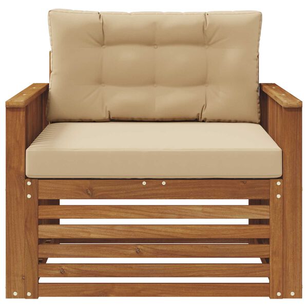 vidaXL Udend&oslash;rs sofagruppe Soli Akacietr&aelig; og polyester Naturfarvet