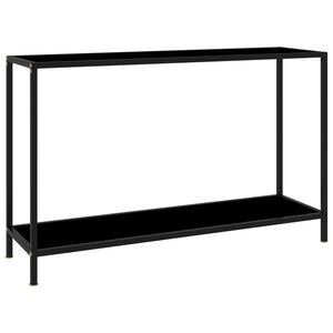 vidaXL konsolbord 120x35x75 cm hærdet glas sort