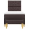 vidaXL Box spring seng med madras M&oslash;rkebrun 100 x 200 cm Stof
