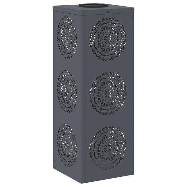 vidaXL Solar LED sti lys 2 pcs Antracit Koldvalset St&aring;l