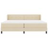 vidaXL Box spring seng med madras Creme 200 x 200 cm Stof