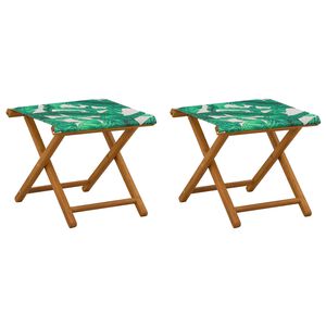 vidaXL Havestol 2 pcs Massiv Eucalyptus Tr&aelig; Bladm&oslash;nster