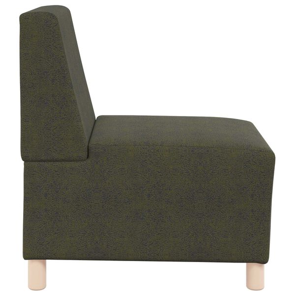 vidaXL | Sofa Stol | med pude Gr&oslash;n 55 x 74 x 82 cm Faux suede l&aelig;der