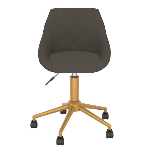 vidaXL drejelige spisebordsstole 4 stk. fl&oslash;jl m&oslash;rkegr&aring;