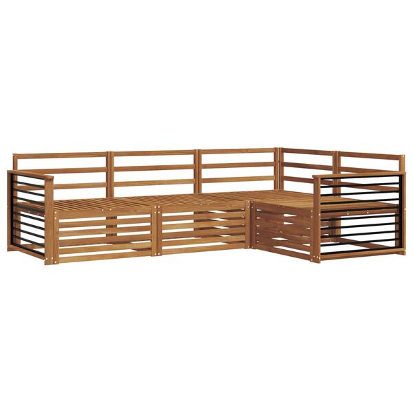 vidaXL Udend&oslash;rs sofagruppe 4 pcs Naturfarvet Massivt Akacietr&aelig;