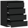 vidaXL kommode til hjørne 60x41x76 cm konstrueret træ sort
