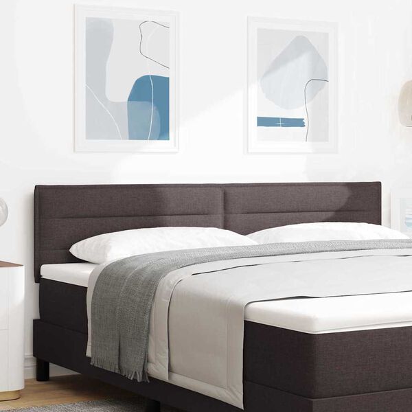 vidaXL Hovedg&aelig;rde med hovedg&aelig;rde M&oslash;rk Brun 180 cm Faux l&aelig;der