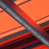 vidaXL markise m. LED-lys 350x250 cm manuel betjening orange og brun