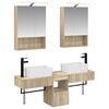 vidaXL Badev&aelig;relsesskabs&aelig;t 5 pcs Sonoma-eg 50 x 14,5 x 70 cm