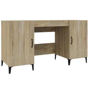 vidaXL skrivebord 140x50x75 cm konstrueret tr&aelig; sonoma-eg
