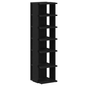 vidaXL skoskab 25x27x102 cm konstrueret tr&aelig; sort egetr&aelig;
