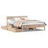 vidaXL sengeramme uden madras 140x190 cm massivt fyrretr&aelig;