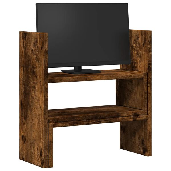 vidaXL hylde til skrivebord 40x17x41 cm konstrueret tr&aelig; r&oslash;get eg