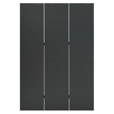 vidaXL 3-panels rumdeler 120x180 cm stål antracitgrå