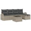 vidaXL Sofa S&aelig;t 6 stk. Lysegr&aring; polyrattan