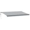 vidaXL markise m. LED 600x350 cm automatisk betjening antracitgr&aring; hvid