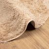 vidaXL shaggy gulvt&aelig;ppe NAVARRA 240x240 cm h&oslash;je luv polyester beige