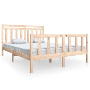 vidaXL sengeramme 160x200 cm massivt tr&aelig;