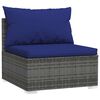 vidaXL midtermodul til havesofa med hynder polyrattan gr&aring;