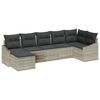 vidaXL Havesofa S&aelig;t 7 stk. Lysegr&aring; polyrattan