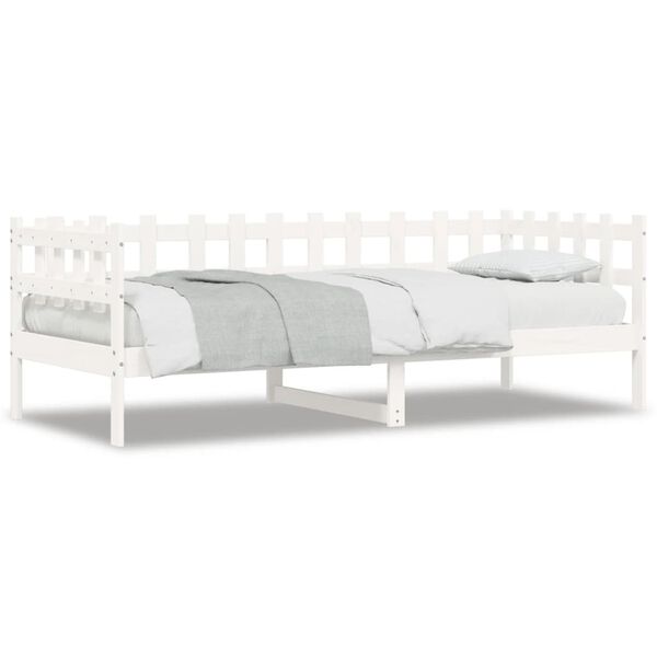 vidaXL daybed uden madras 90x190 cm massivt fyrretr&aelig; hvid